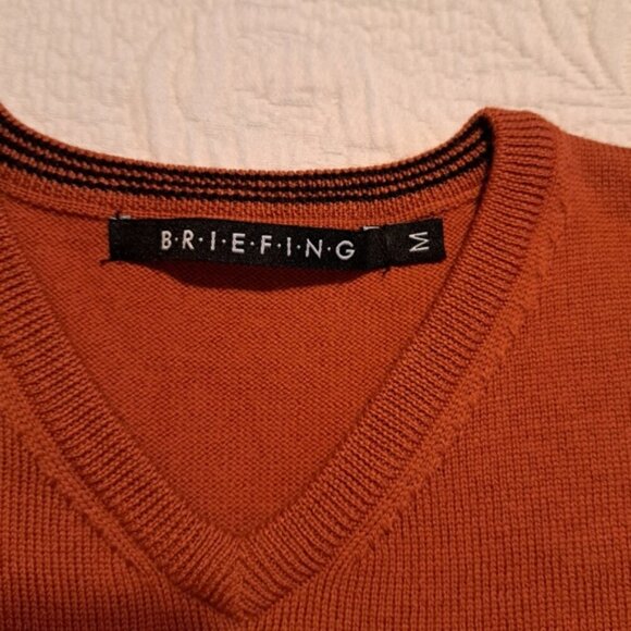 Briefing men's size Medium burnt orange 100% merino wool, New - Picture 2 of 5